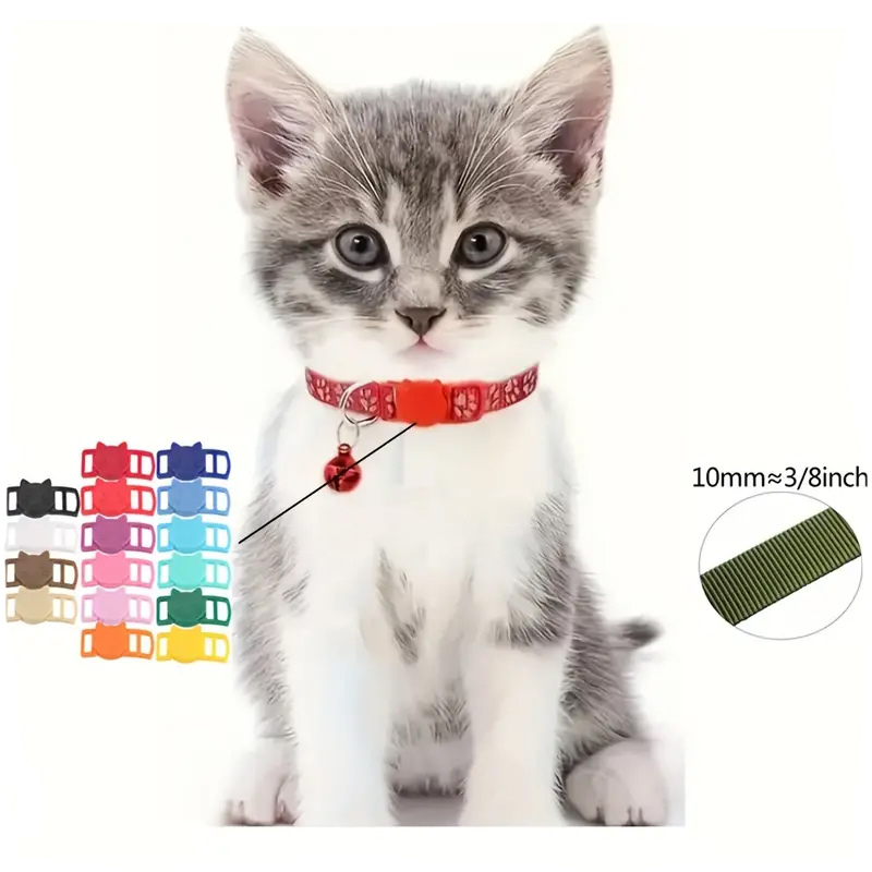 (30x15mm) Ersatz Steck Schnalle Schnellverschluss Clip für Katzen Halsband - Weiss