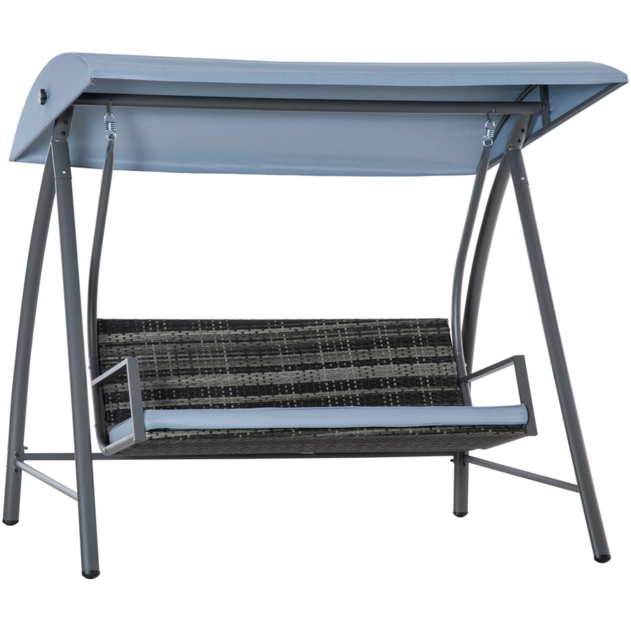 Outsunny Rattan Gartenschaukel grau