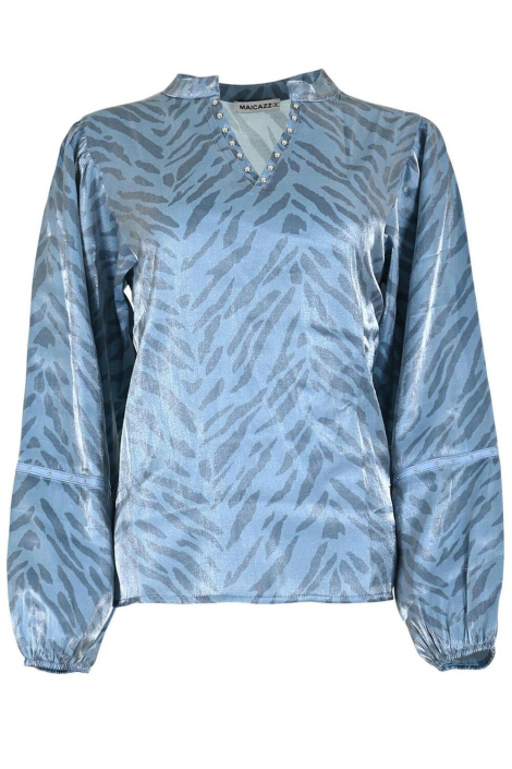 Maicazz blauwe dames blouse