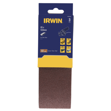 Irwin schuurband 65 x 410 mm K60 voor AEG, Metabo, 3 stuks