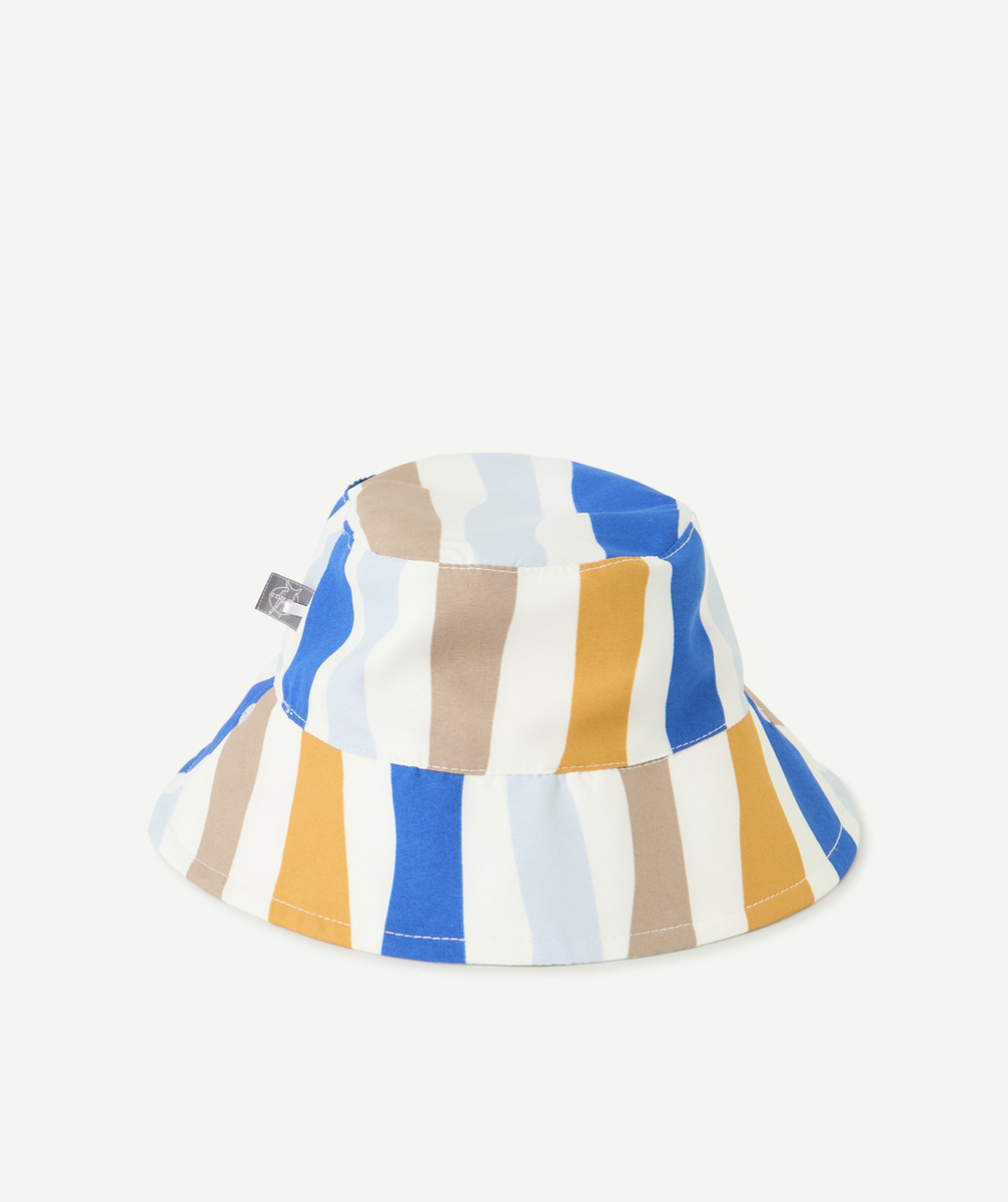 LASSIGBOB ANTI-UV BÉBÉ GARÇON RÉVERSIBLE AVEC IMPRIMÉ RAYURES COLORÉES
