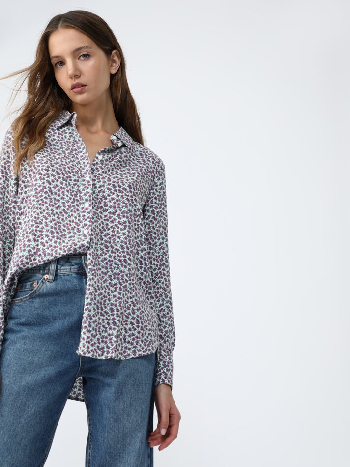 Camisa fluida - Lilás