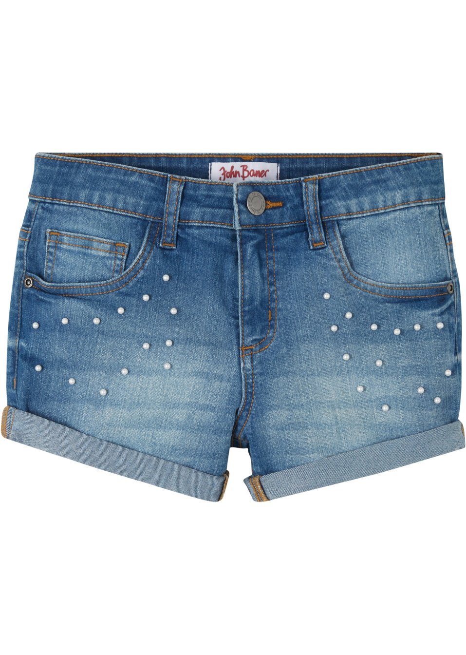 Short en jean fille avec perles