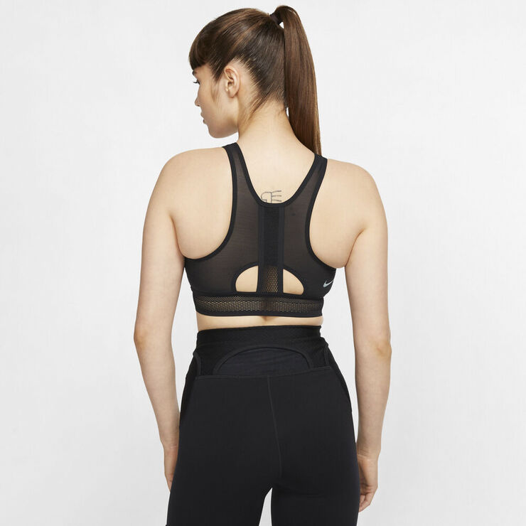 Nike Swoosh Ultrabreathe Medium Support Sports Bh Sort