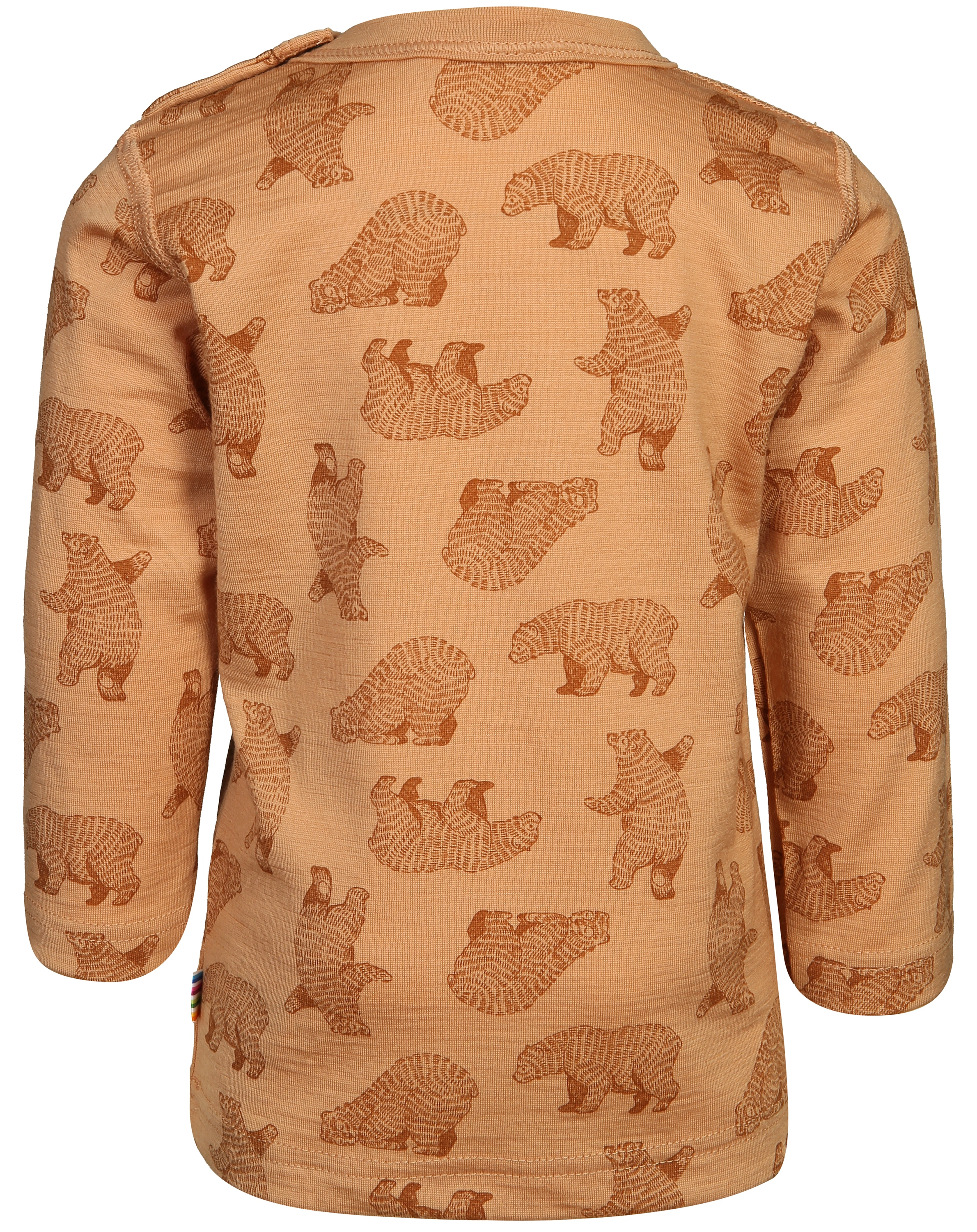 Woll-Langarmshirt 620 - BEAR AOP in copper