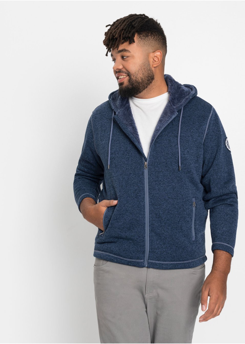 Gilet en maille polaire avec doublure peluche
