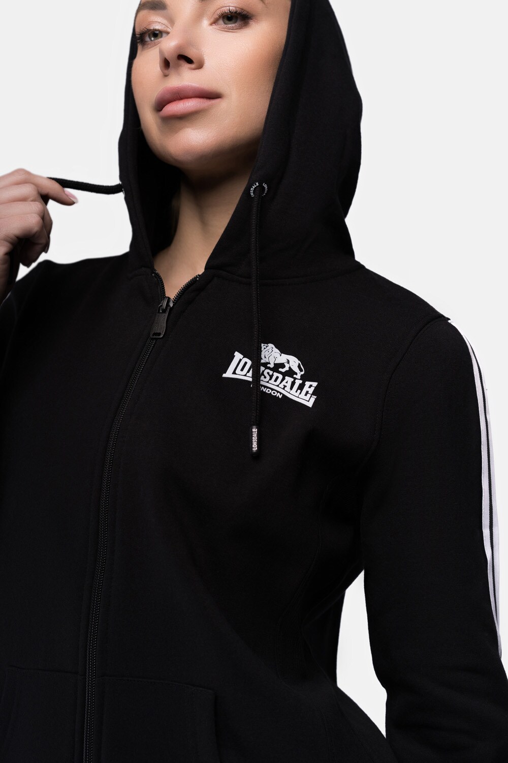 Lonsdale Frauen Kapuzensweatjacke mit Reißverschluss WINDYGATES