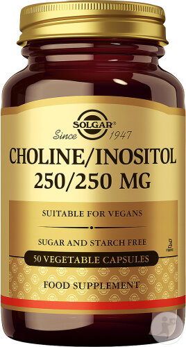 Solgar Choline/Inositol 250/250mg 50 Capsules