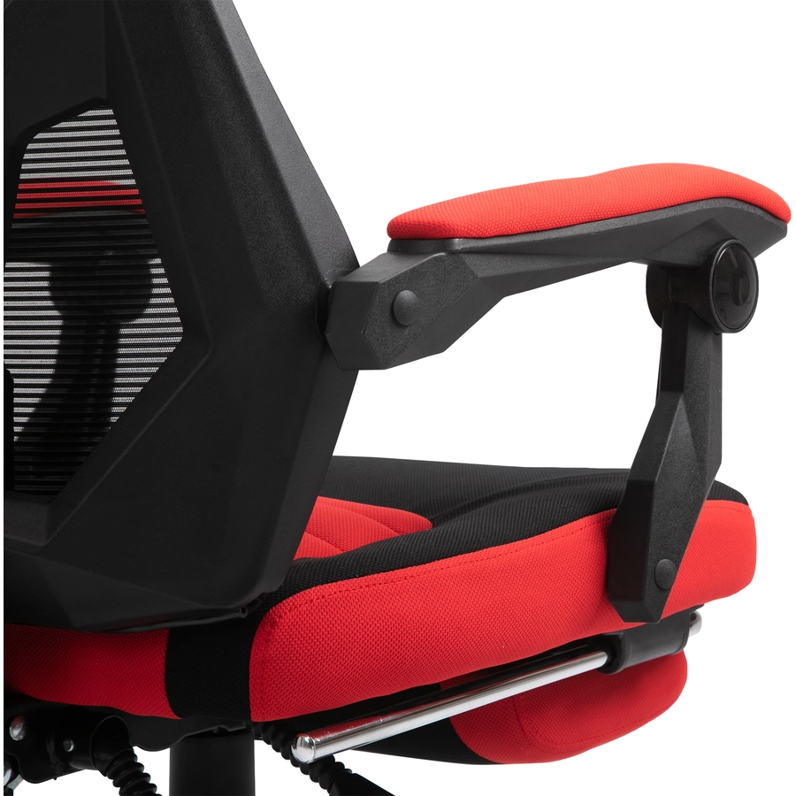 Vinsetto Gamingstuhl mit Fußstütze schwarz, rot