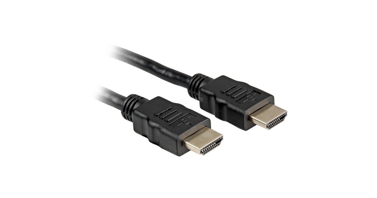 SharkoonHigh Speed HDMI kabel met Ethernet  (Zwart, 5 meter, 4K, Verguld)