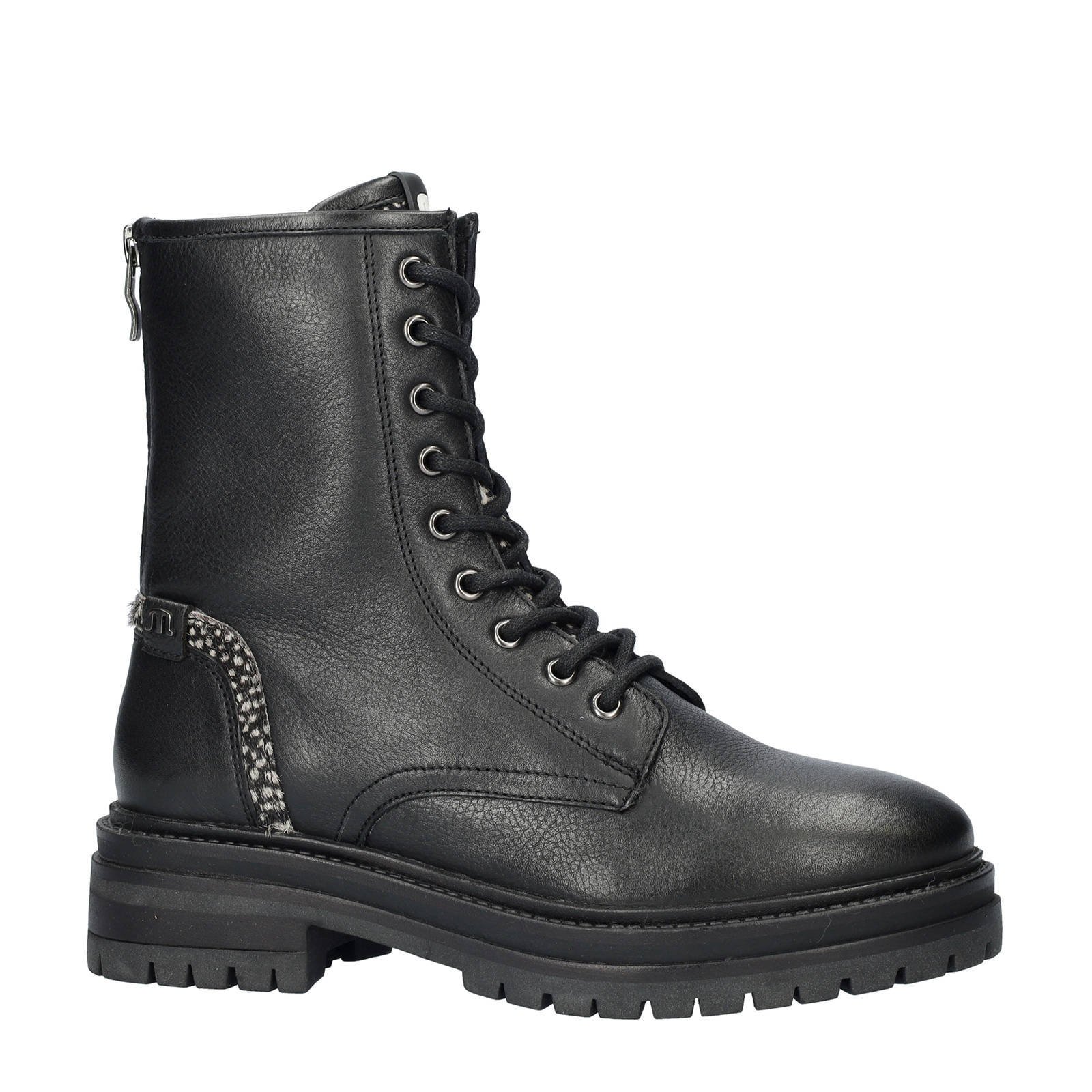 Maruti Bonnie  gevoerde leren veterboots zwart