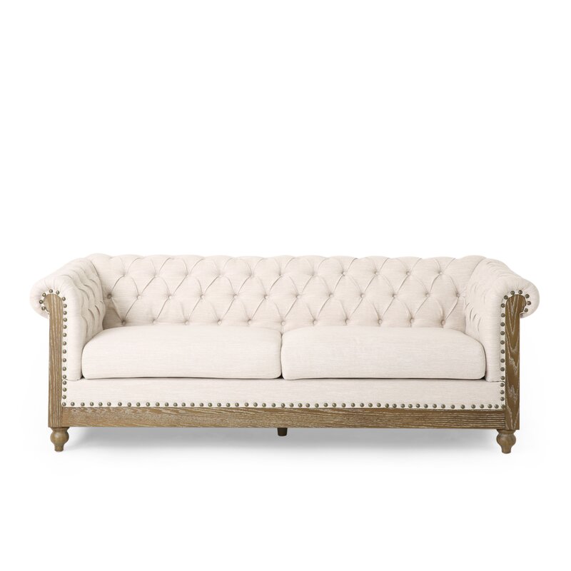 Pausch 78.75&rdquo; Rolled Arm Chesterfield Sofa