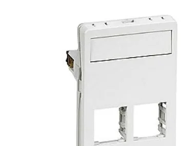 LAURITZ KNUDSEN Dataudtag FUGA T3 - 1,5 modul, for 2 stk. Actassi konnektor, farve: hvid