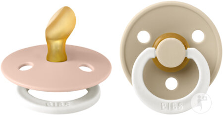 Bibs 1 Tétines Anatomic Glow Duo Vani/Blush 2 Pièces