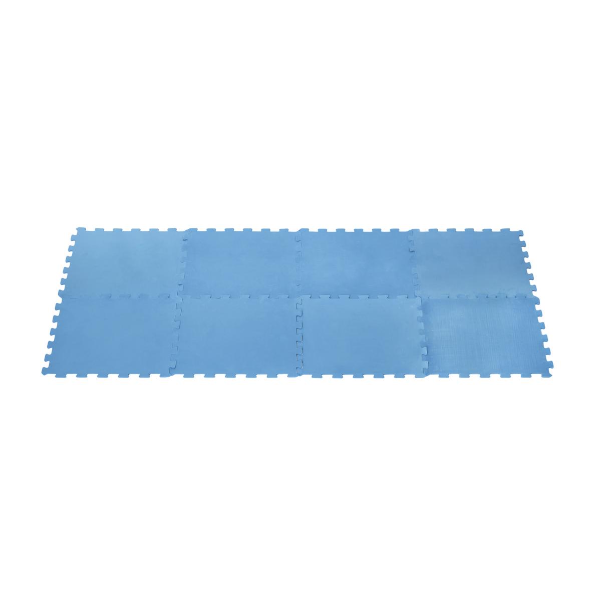 TAPIS MOUSSE PISCINE 8 PIECES BLEU