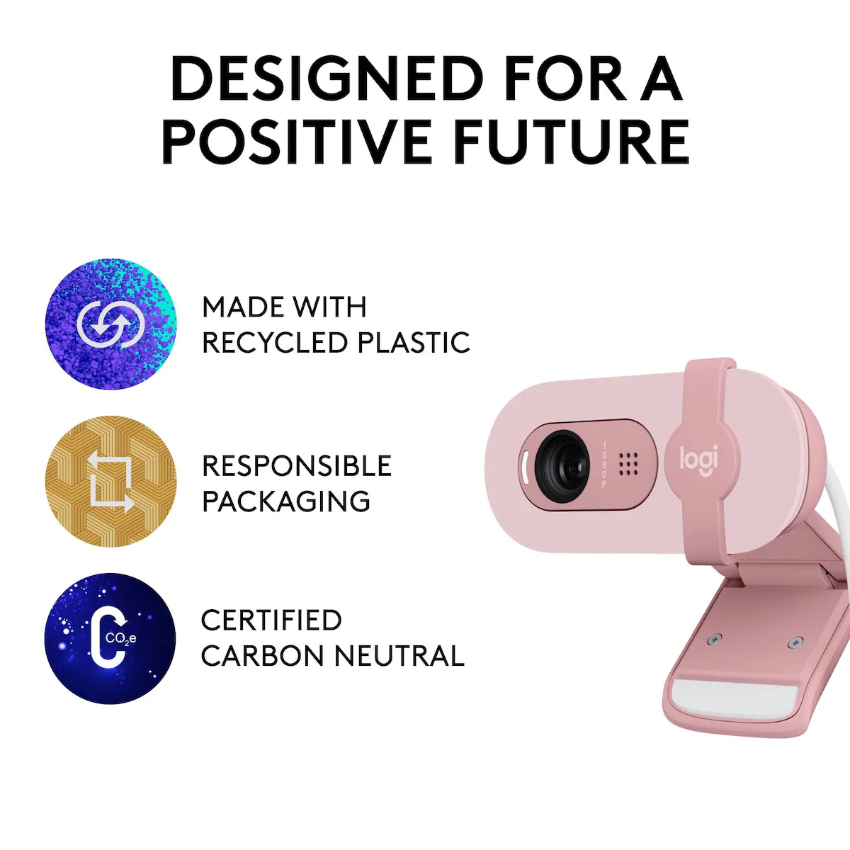 Logitech Brio 100 FullHD webkamera (Rose)