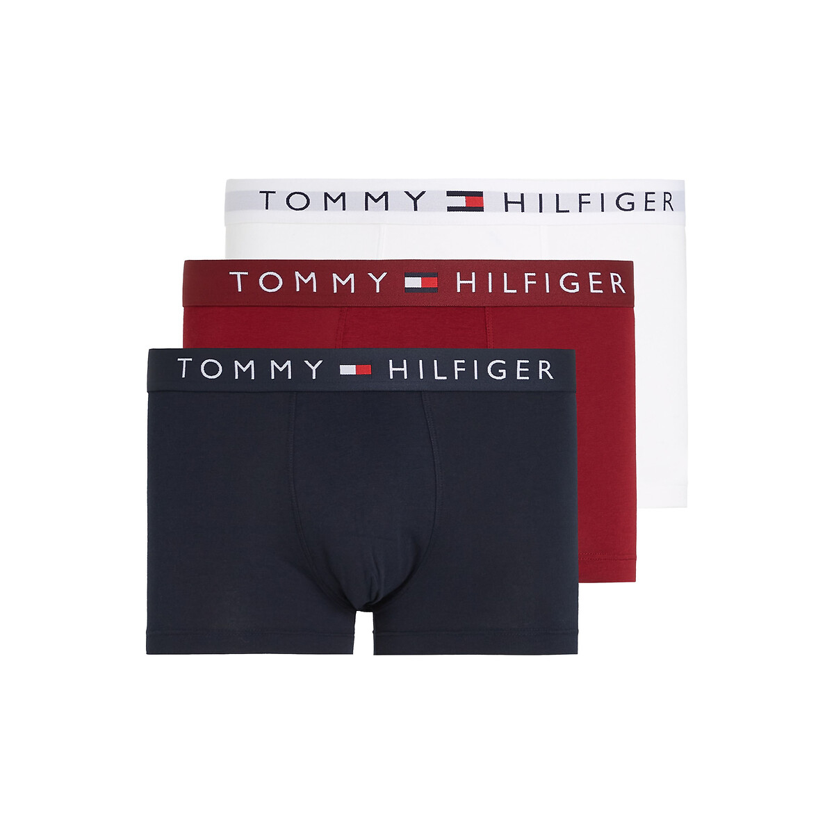 TOMMY HILFIGER<br>Conjunto de 3 cuecas boxer lisas