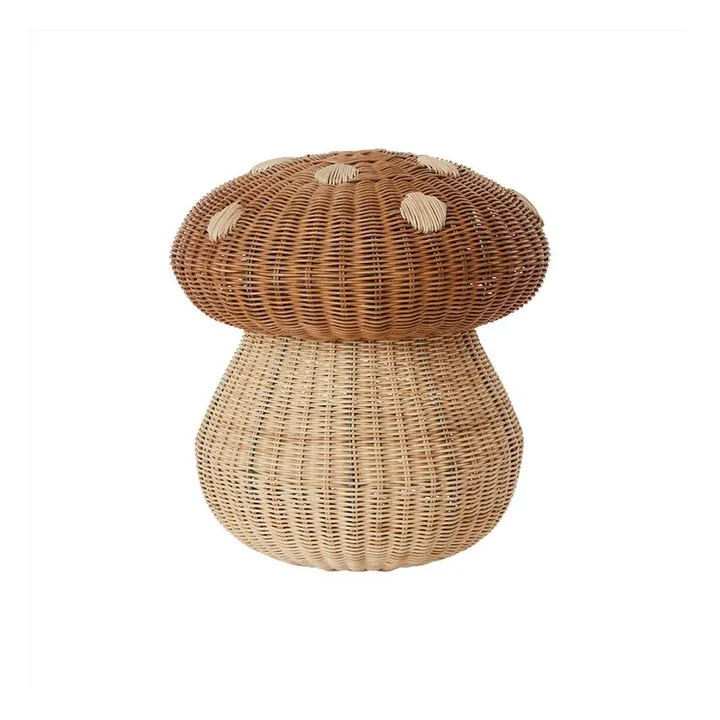 Oyoy Mini Panier de rangement Champignon en rotin