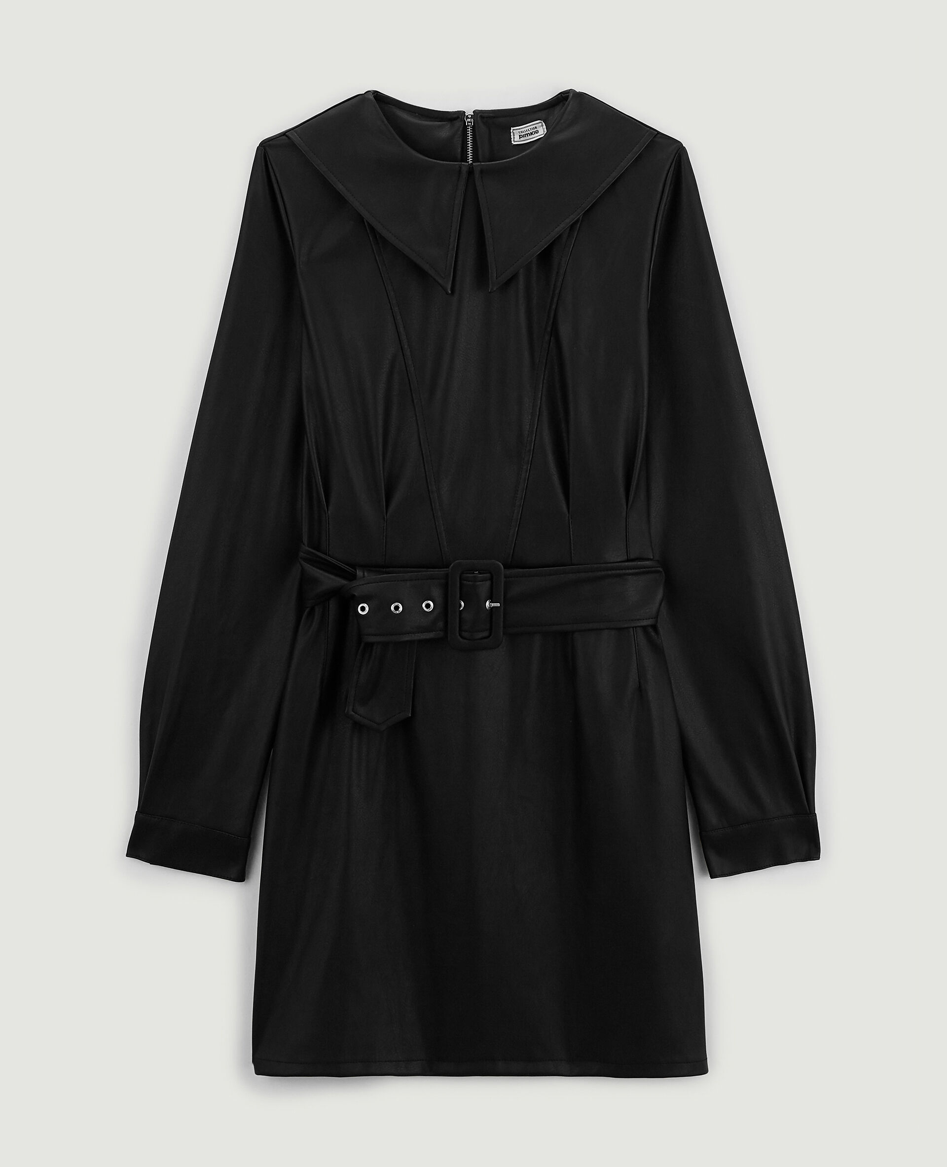 Robe en simili cuir - Noir