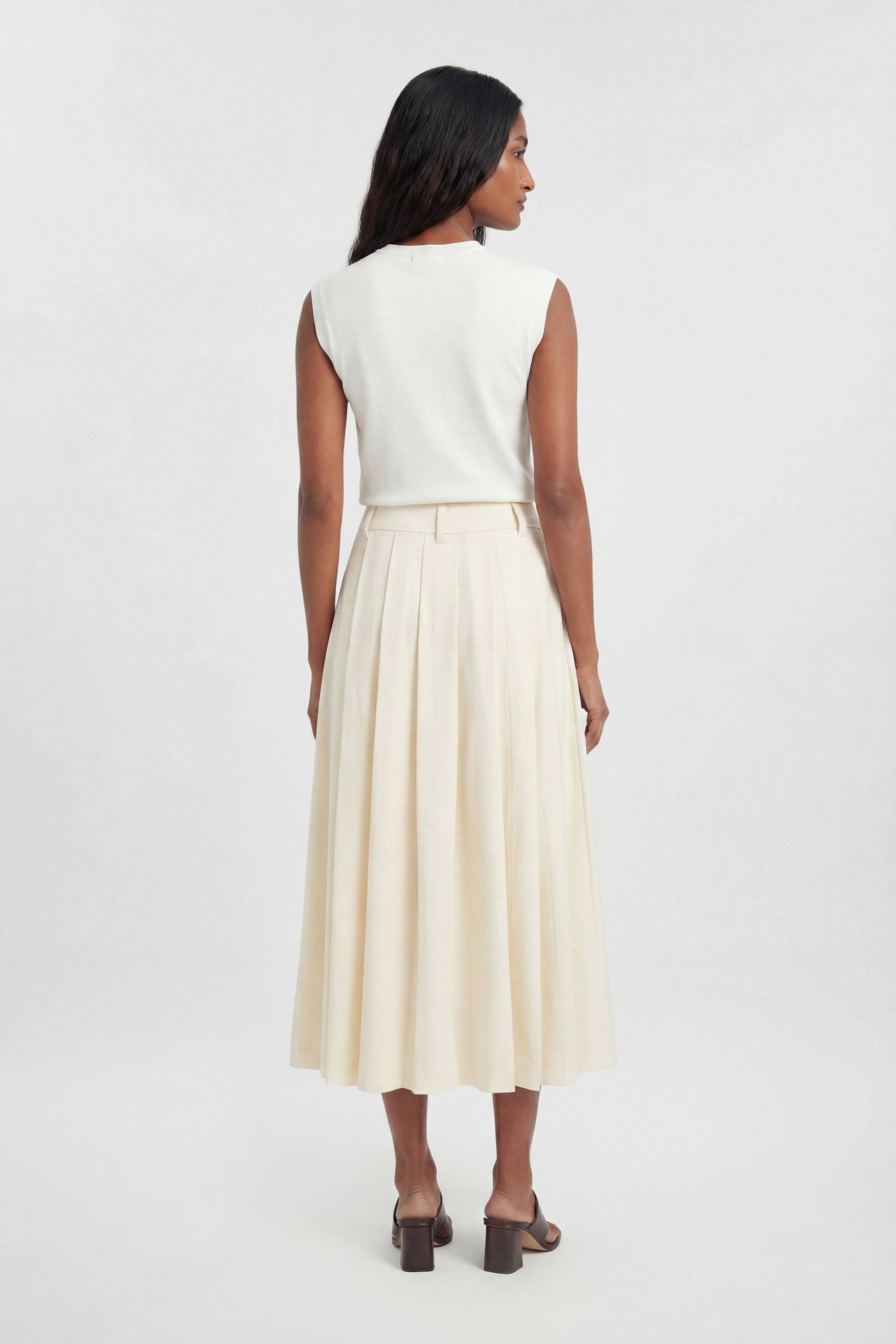KarenMillen Jupe Midi En Coton Avec Détails Boutons Style Utilitaire