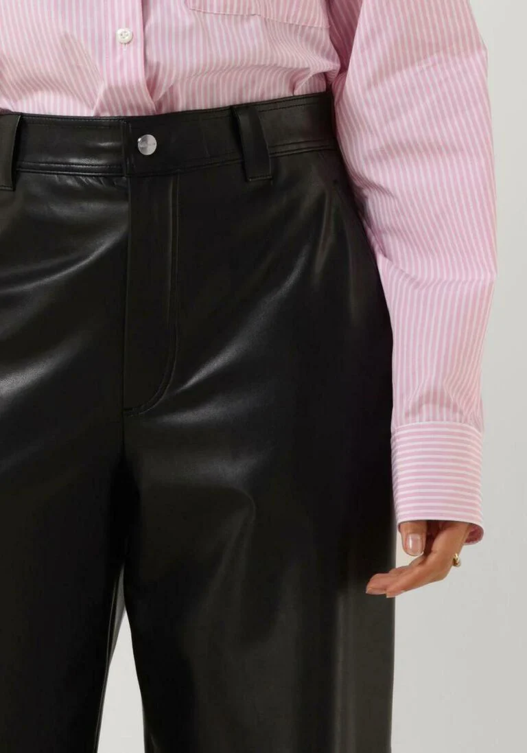 VANILIA zwarte vanilia pantalon vegan leather trousers