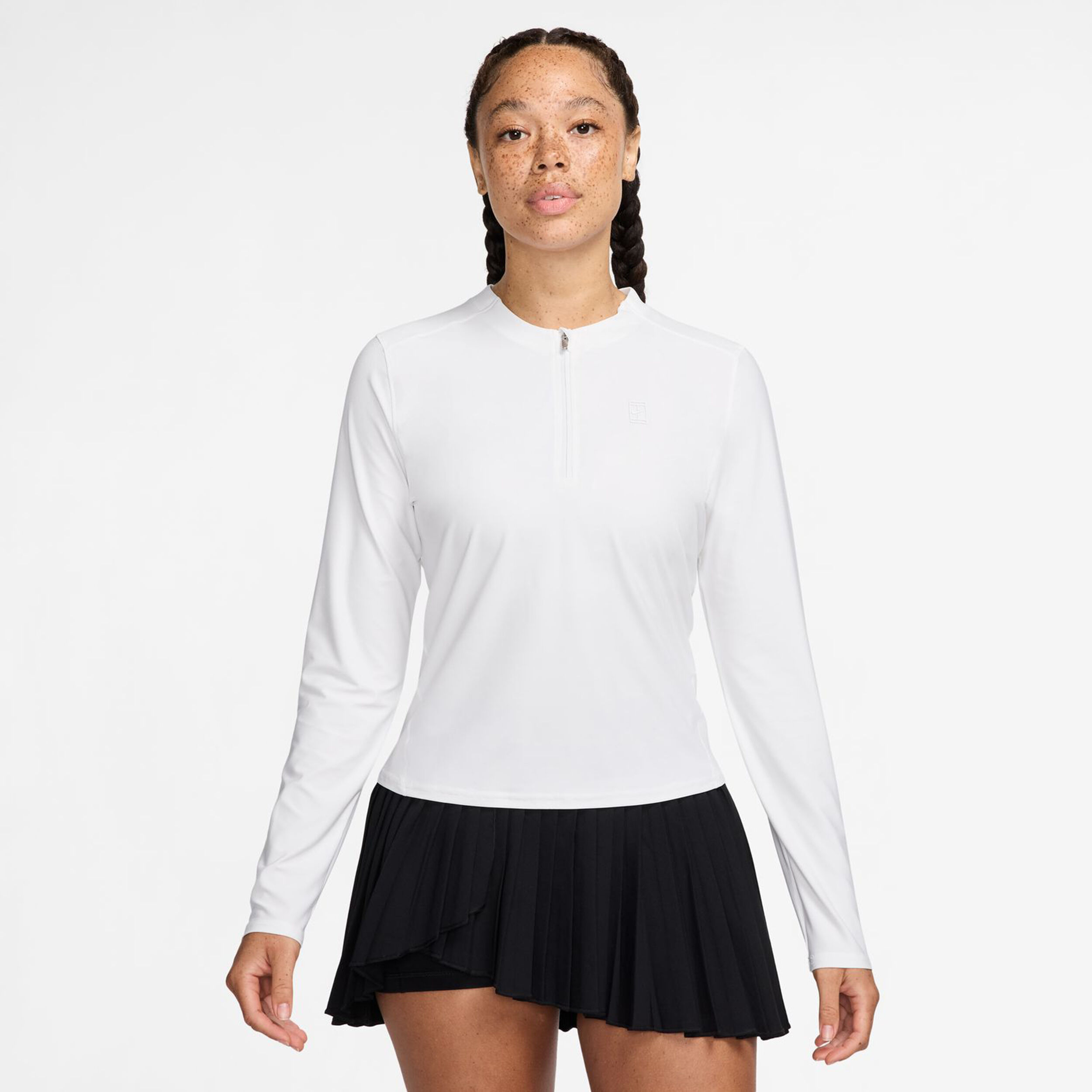 Nike Court Dri-Fit Advantage Haut Manches Longues Femmes - Blanc , Blanc