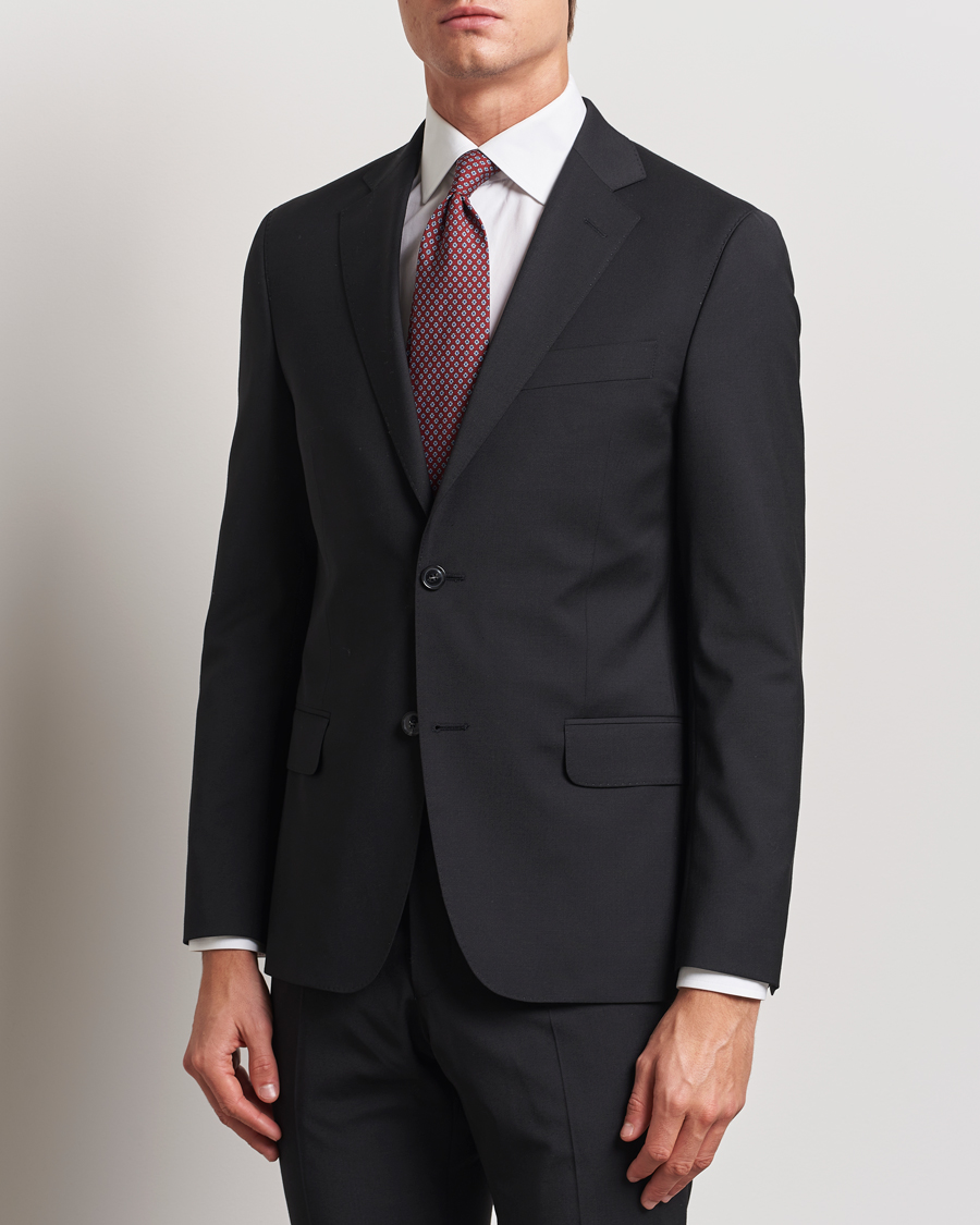 Oscar Jacobson Edmund Wool Blend Suit Black