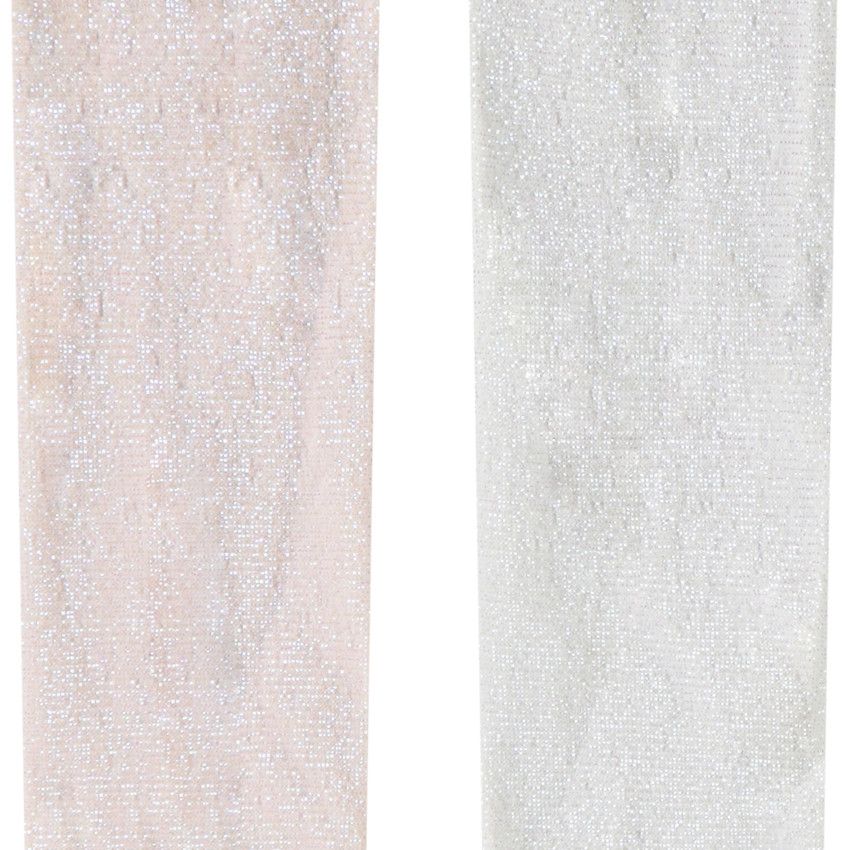 Lot de 2 collants fins effet irisé pour bébé fille - Ecru