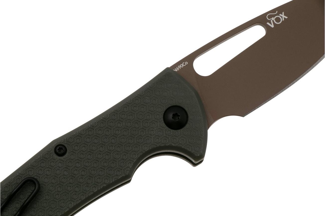MKM Lov LV-PGR, Tan Drop Point Böhler N690, OD Green FRN, Backlock, zakmes, Jesper Voxnaes design
