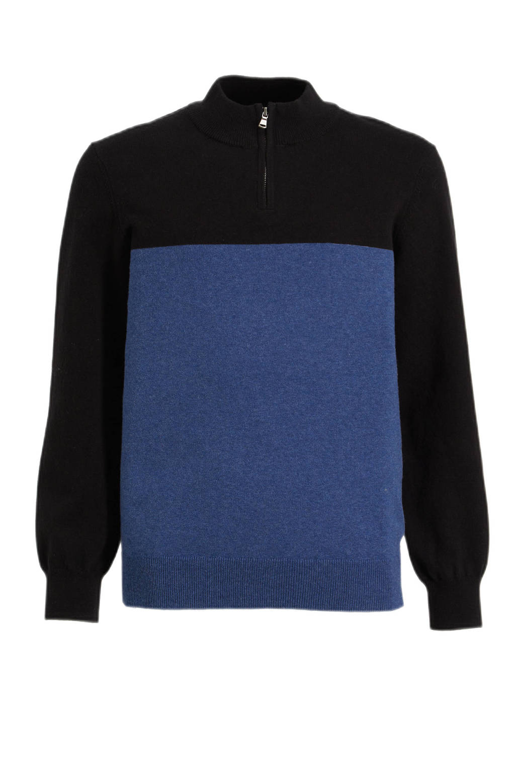 anytime schipperstrui blauw/zwart