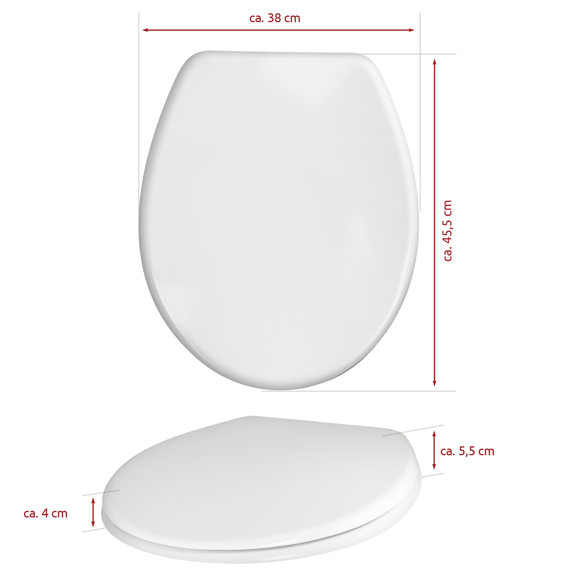 WC Sitz Toilettensitz mit Absenkautomatik Duroplast Klodeckel Klositz