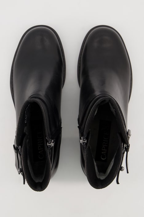 Caprice Leder-Stiefeletten, Wechselfußbett, Weite G