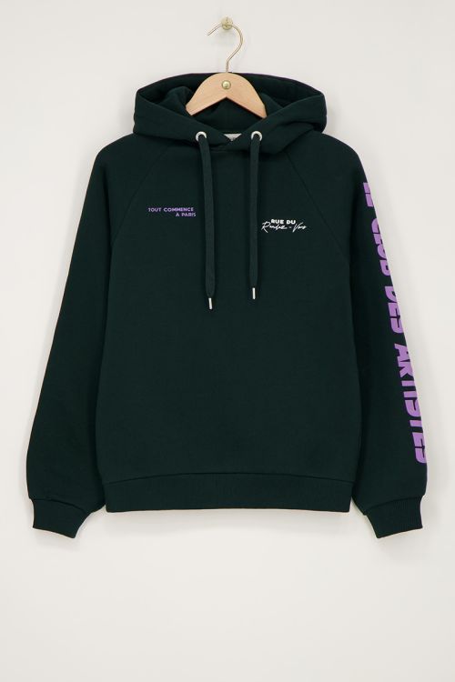 Donkergroene hoodie 