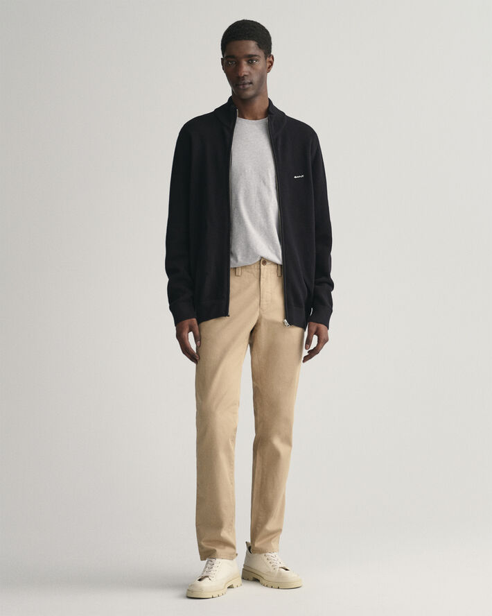 Gant SLIM TWILL CHINOS Dark khaki