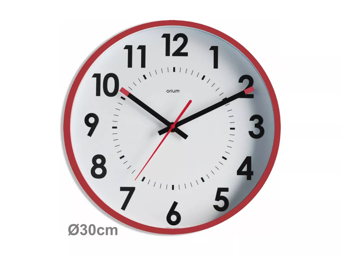 Horloge silencieuse Abylis Ø30cm - Lie de vin - Orium