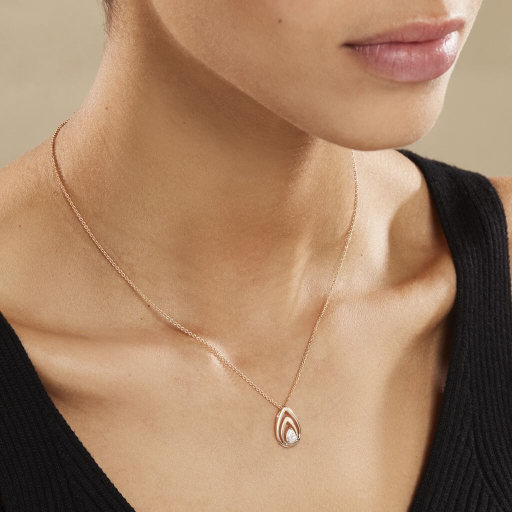 Collier Loetitia Plaqué Or Jaune Oxyde De Zirconium