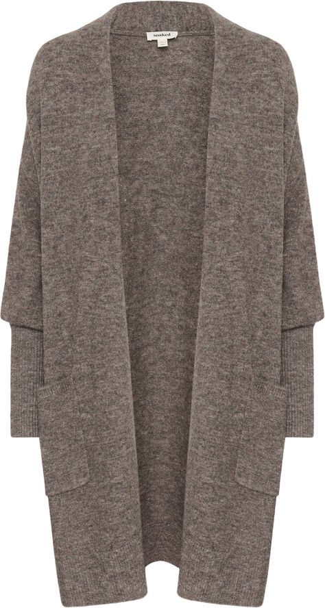 Soaked in Luxury SLElta Plain Cardigan LS Brindle melange