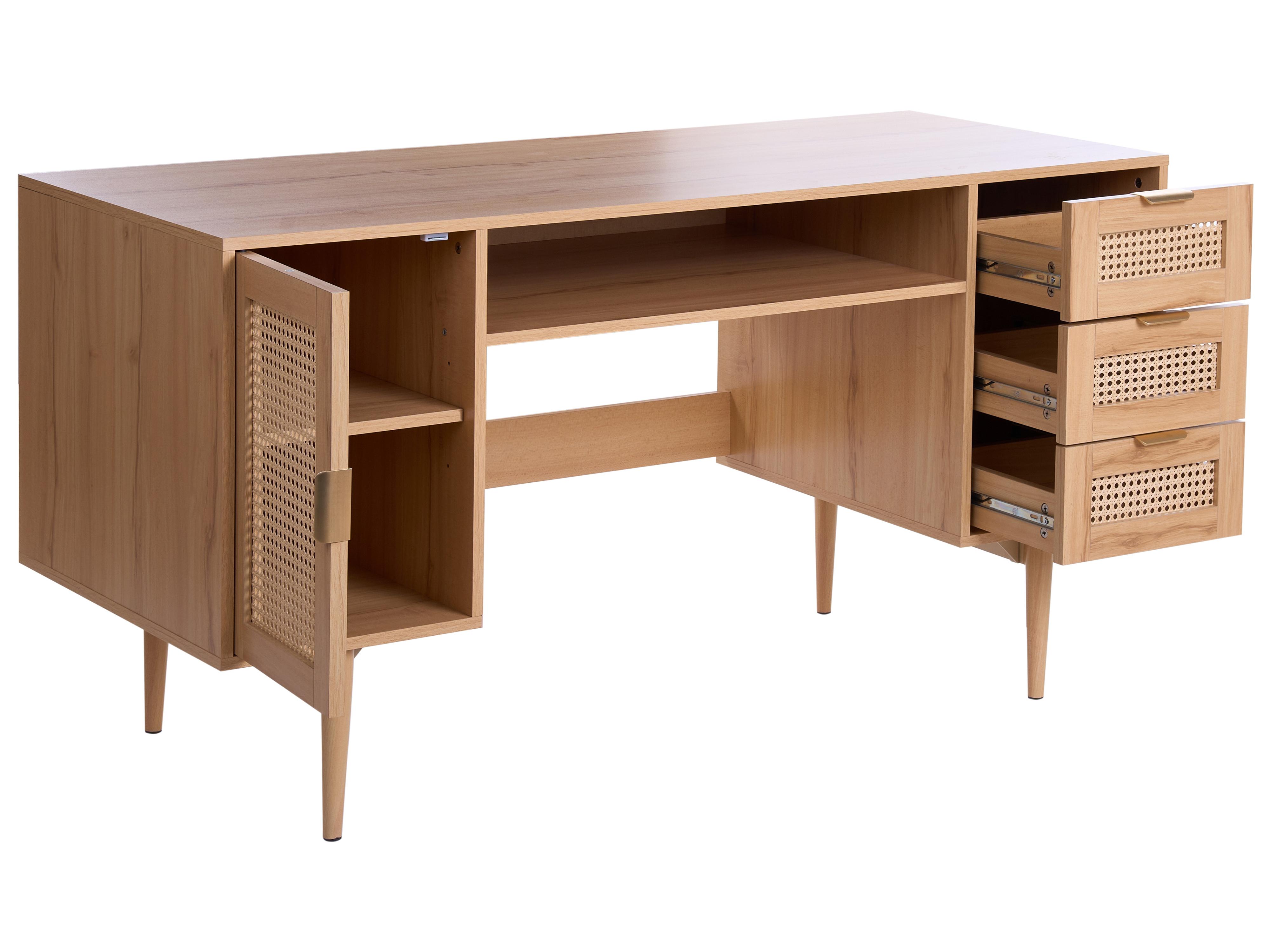 Bureau RAFFRA Lichtbruin 140 cm 60 cm