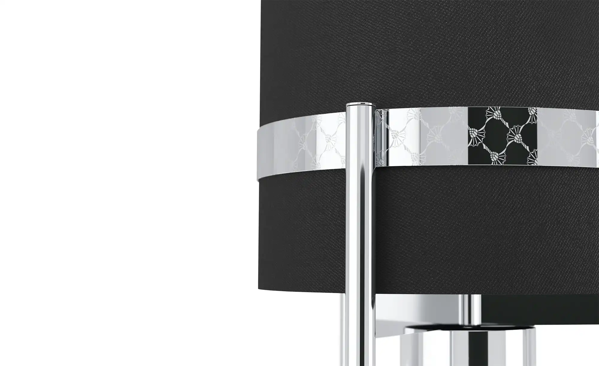JOOP! Tischleuchte 1-flammig Textil Round Lights Chrome