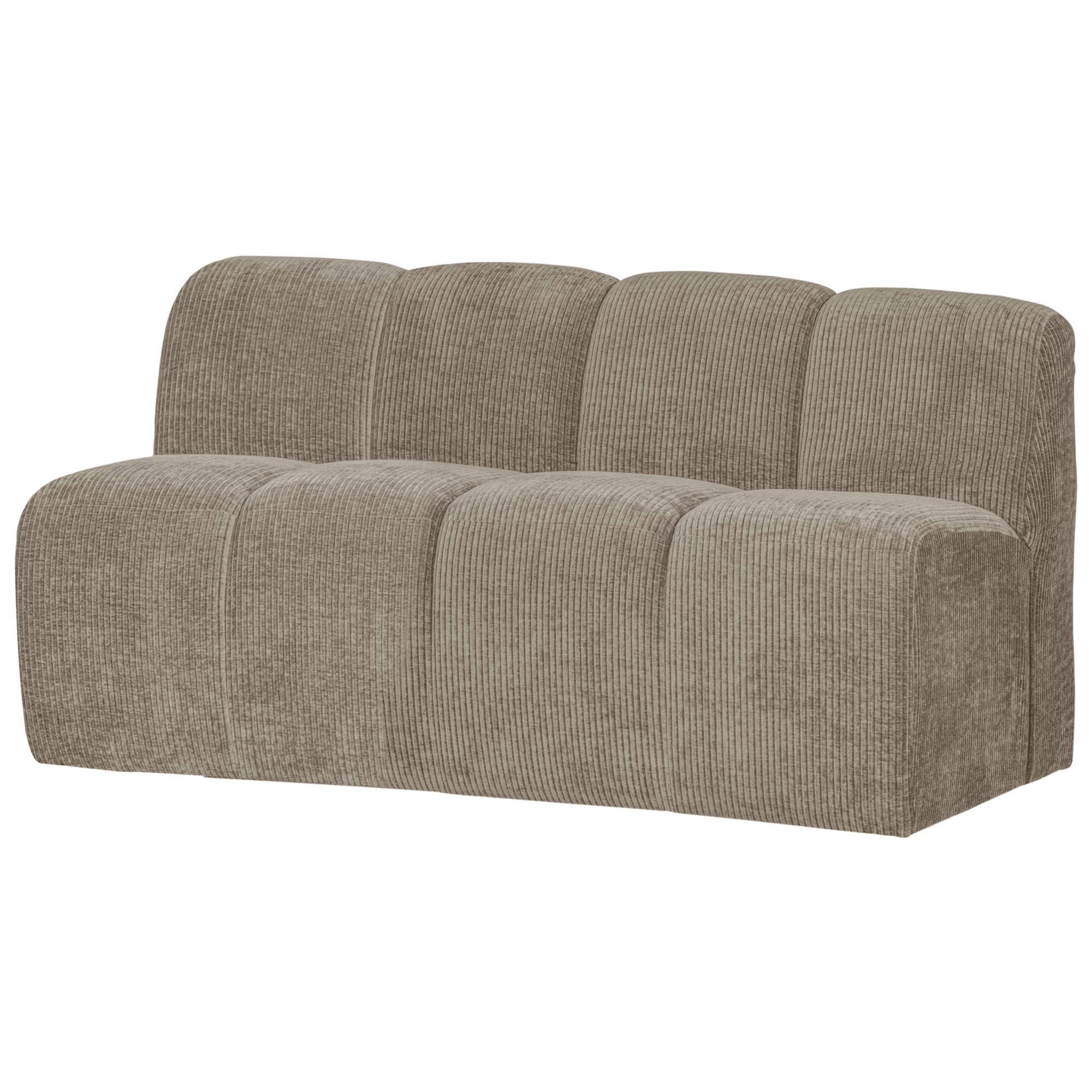 Mojo Eetbankje met rugleuning - Donkerzand Mojo Eetbankje 164 cm met Rugleuning - Ribstof - Donkerzand