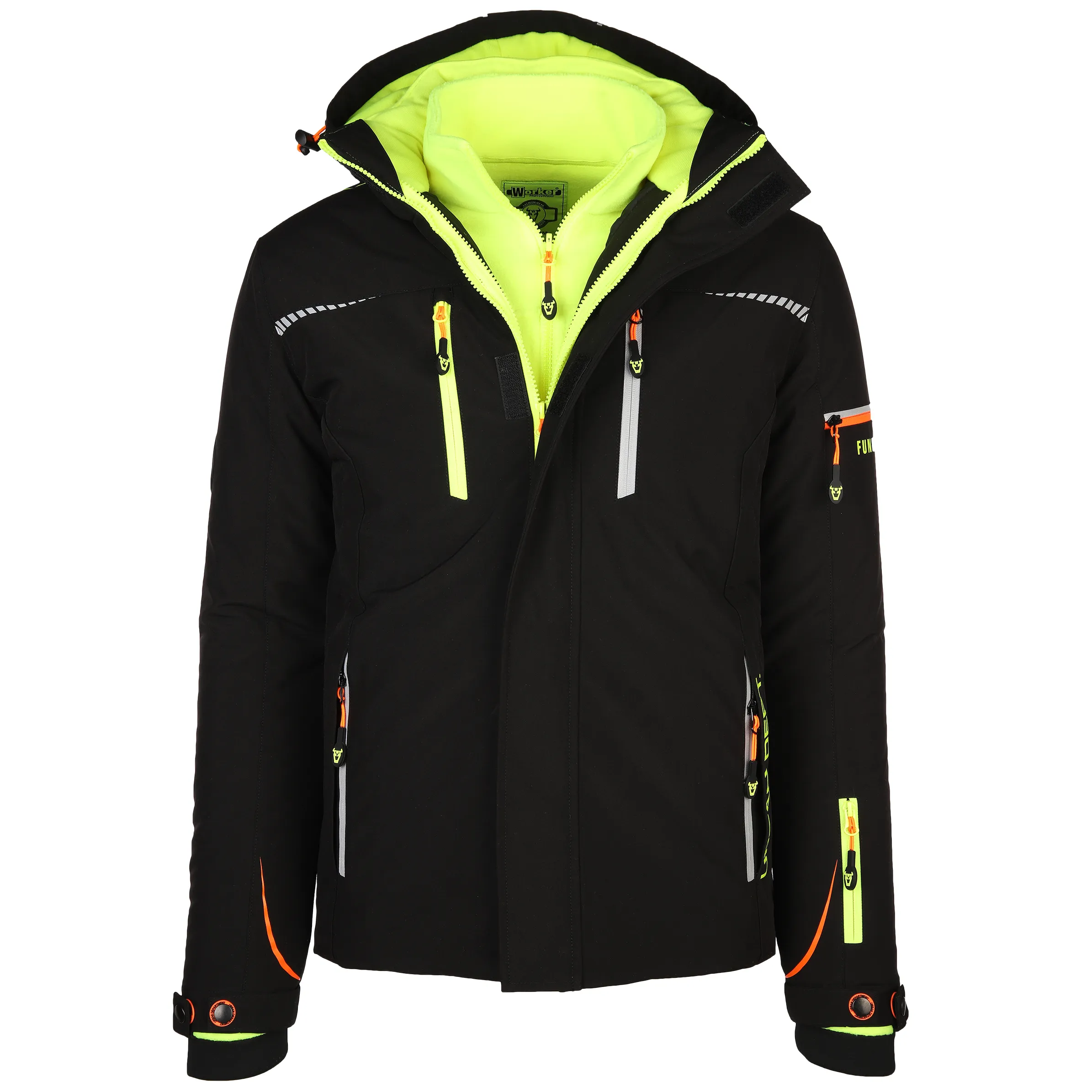Herren Thermo Arbeitsjacke mit Neondetails