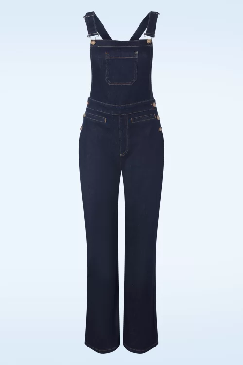 King Louie Salopette Walker Denim in indigo blauw