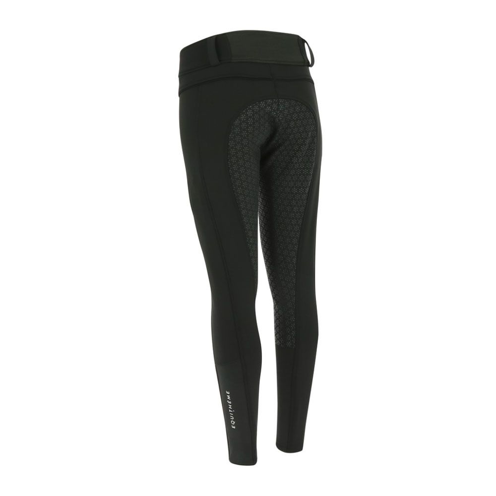Equitheme KITZBUHL - Pantalon fond de peau siliconé hiver Femme noir