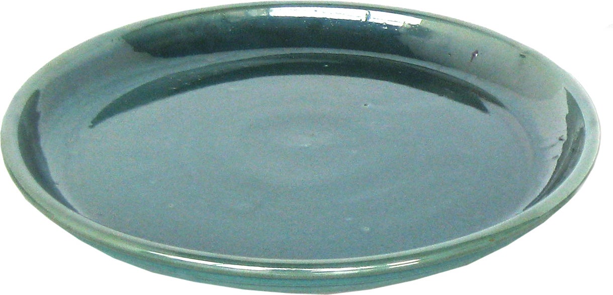 Mega Collections plantenschotel Glazed groen D 35 H 4,5 cm