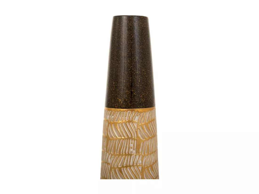 Vase en céramique dorée 15x15x61h