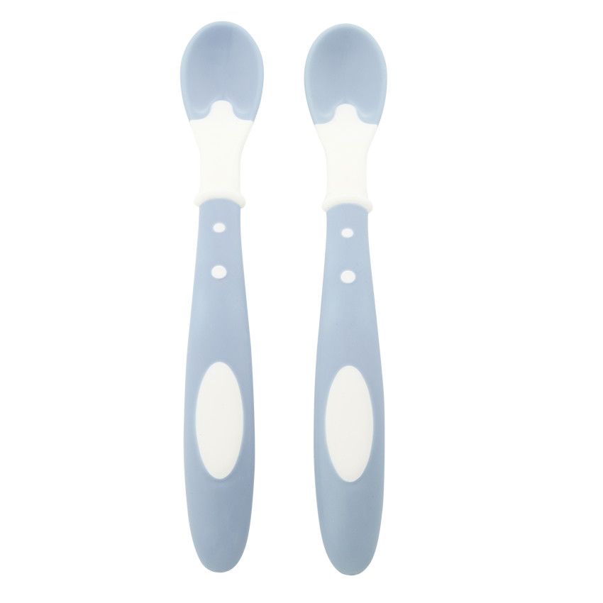 Lot de 2 cuillères thermosensibles Yummix bleu - Ecru