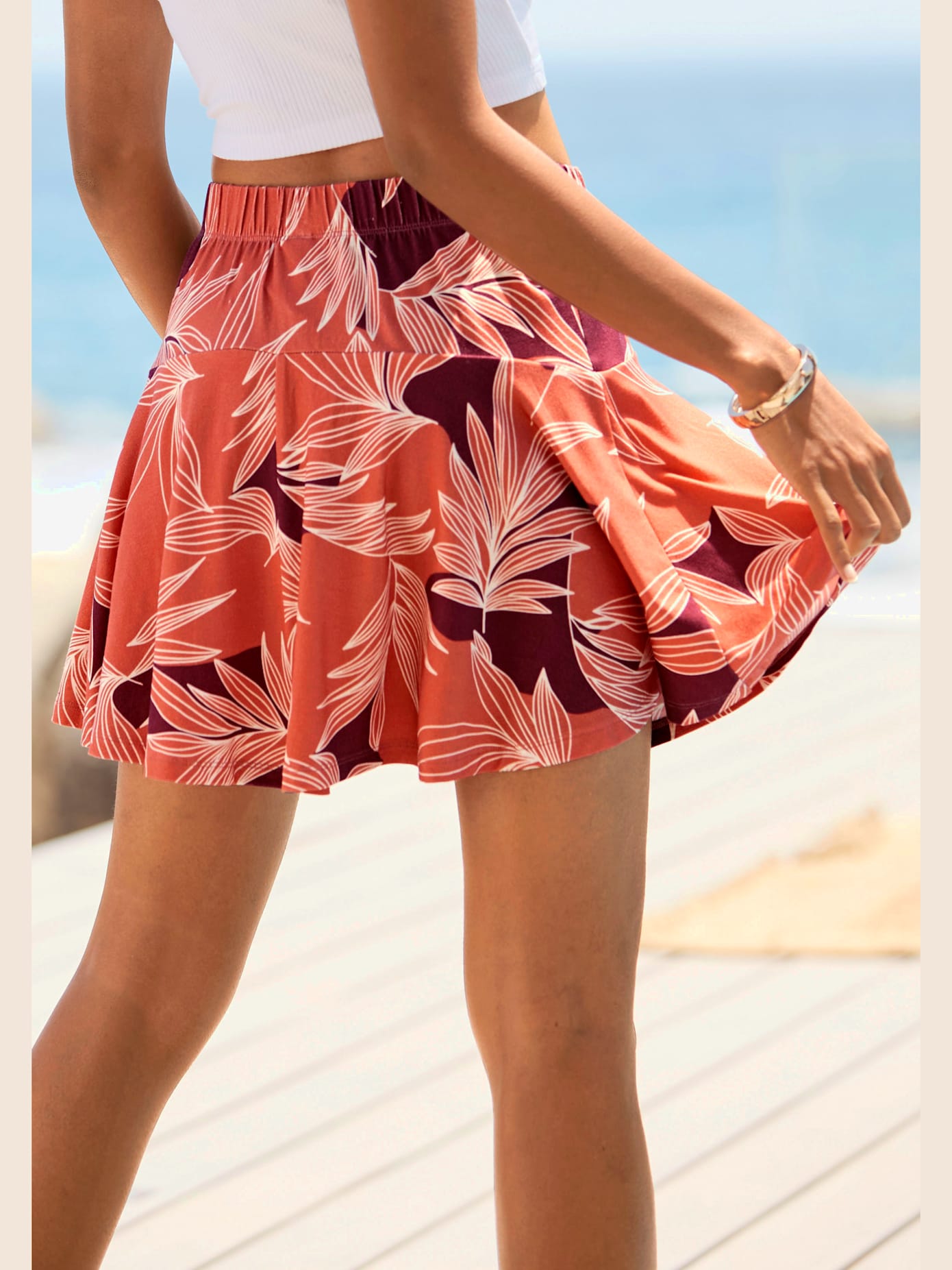 Jupe-culotte ceinture élastique confortable
