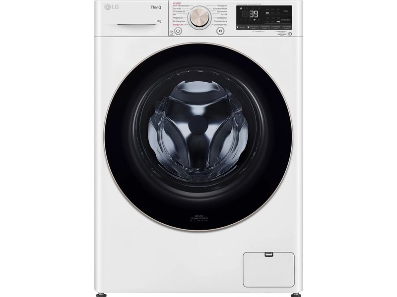 LG Waschmaschine F4WV708P1R Links Frontlader Waschmaschine mit 8 kg Ladekapazität