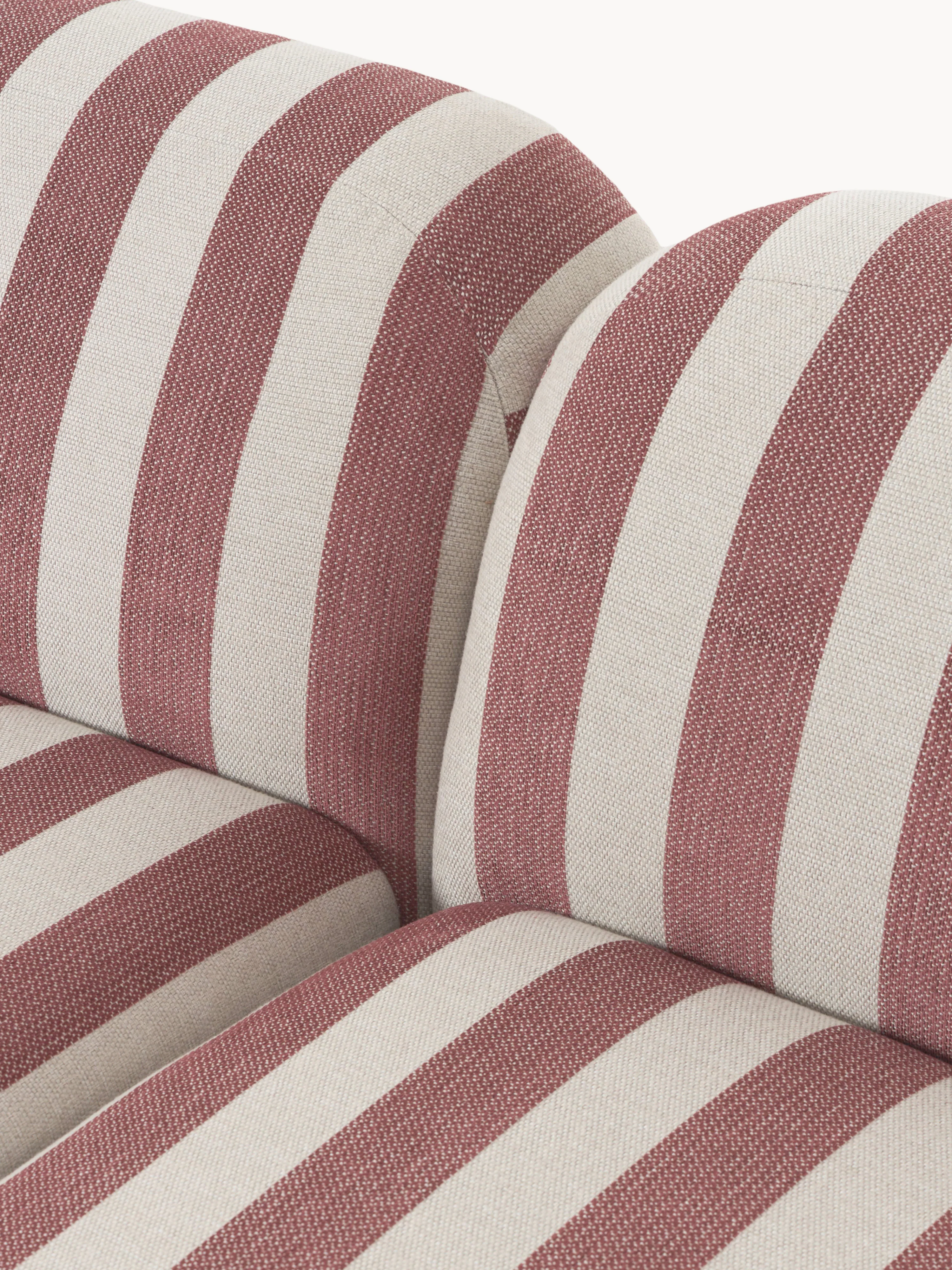 XL modulaire gestreepte hoekbank Wolke met chaise longue