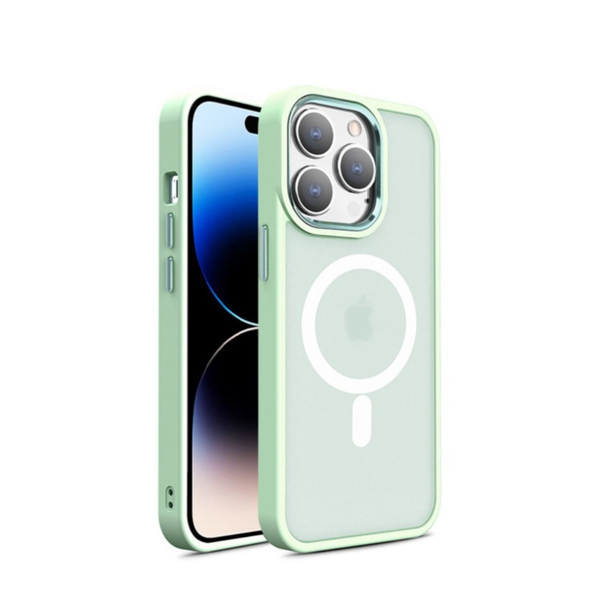 iPhone 15 Pro MagSafe Hybrid Hardcase Hülle mit TPU Bumper - Türkis